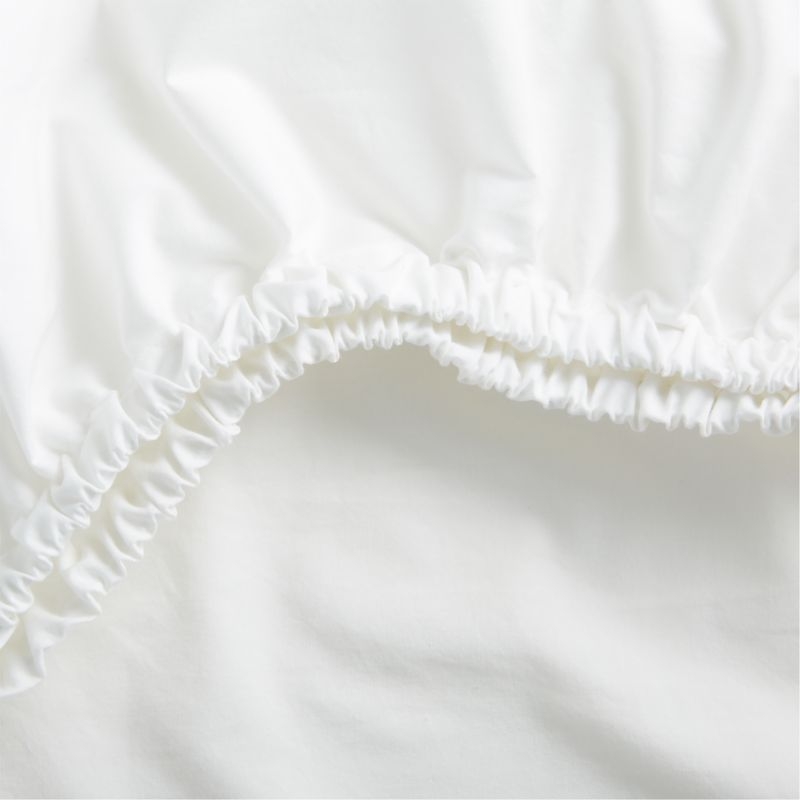 Cozy Cloud Pampas Ivory Washed 100% Organic Cotton Baby Crib Fitted Sheet - Image 3