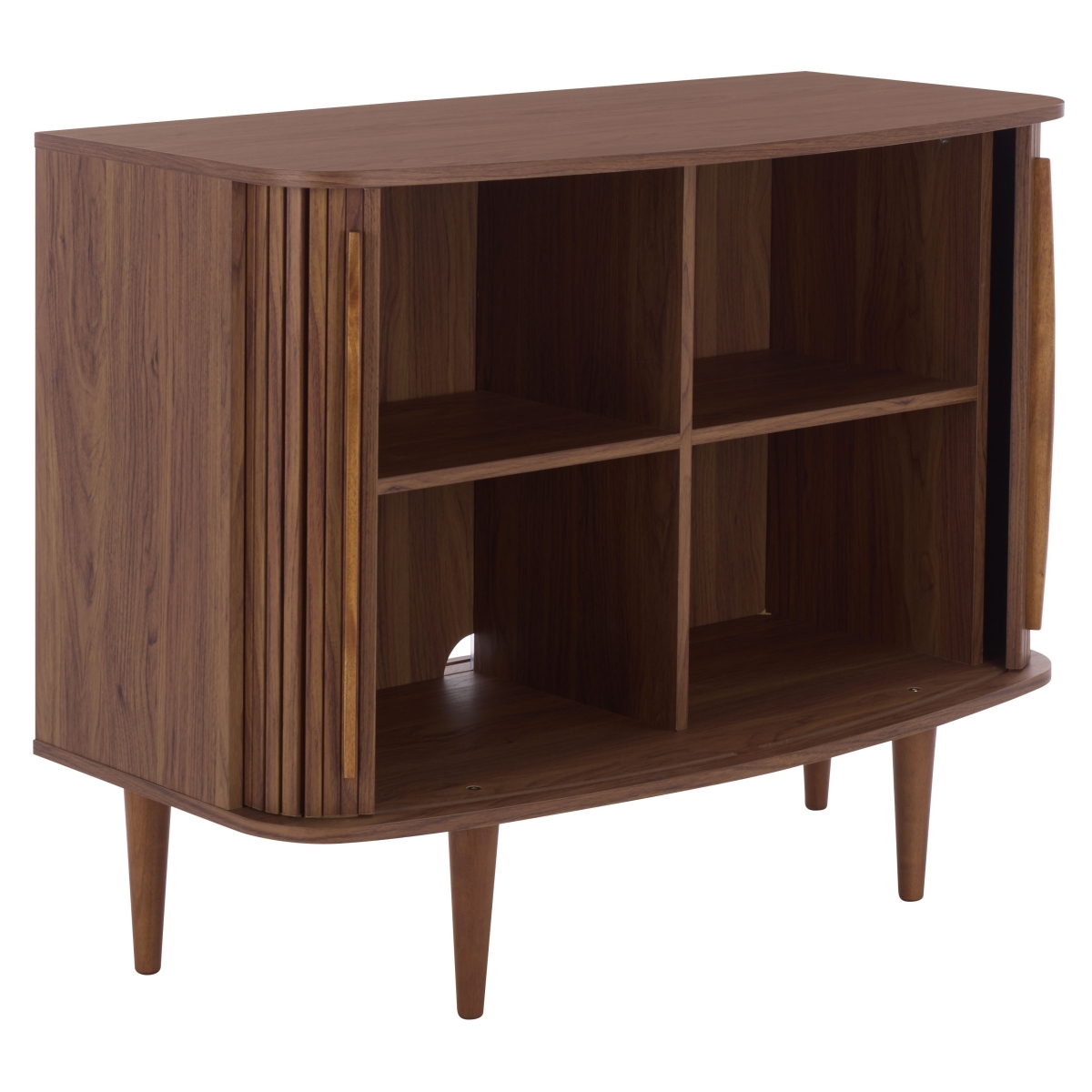 Sabby Tambour Door Compact Sideboard - Walnut - Image 5