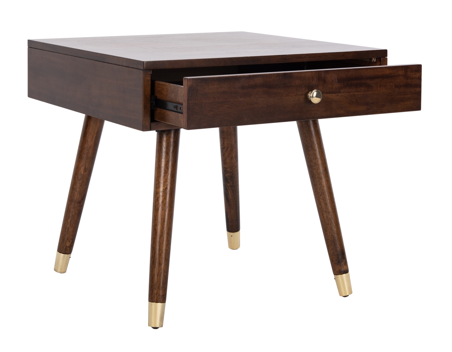 Levinson Gold Cap End Table - Brown - Safavieh - Image 6