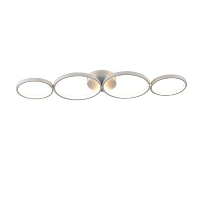 Geometric Circular LED Ceiling Light With Remote(4 Rings,White) - Image 0