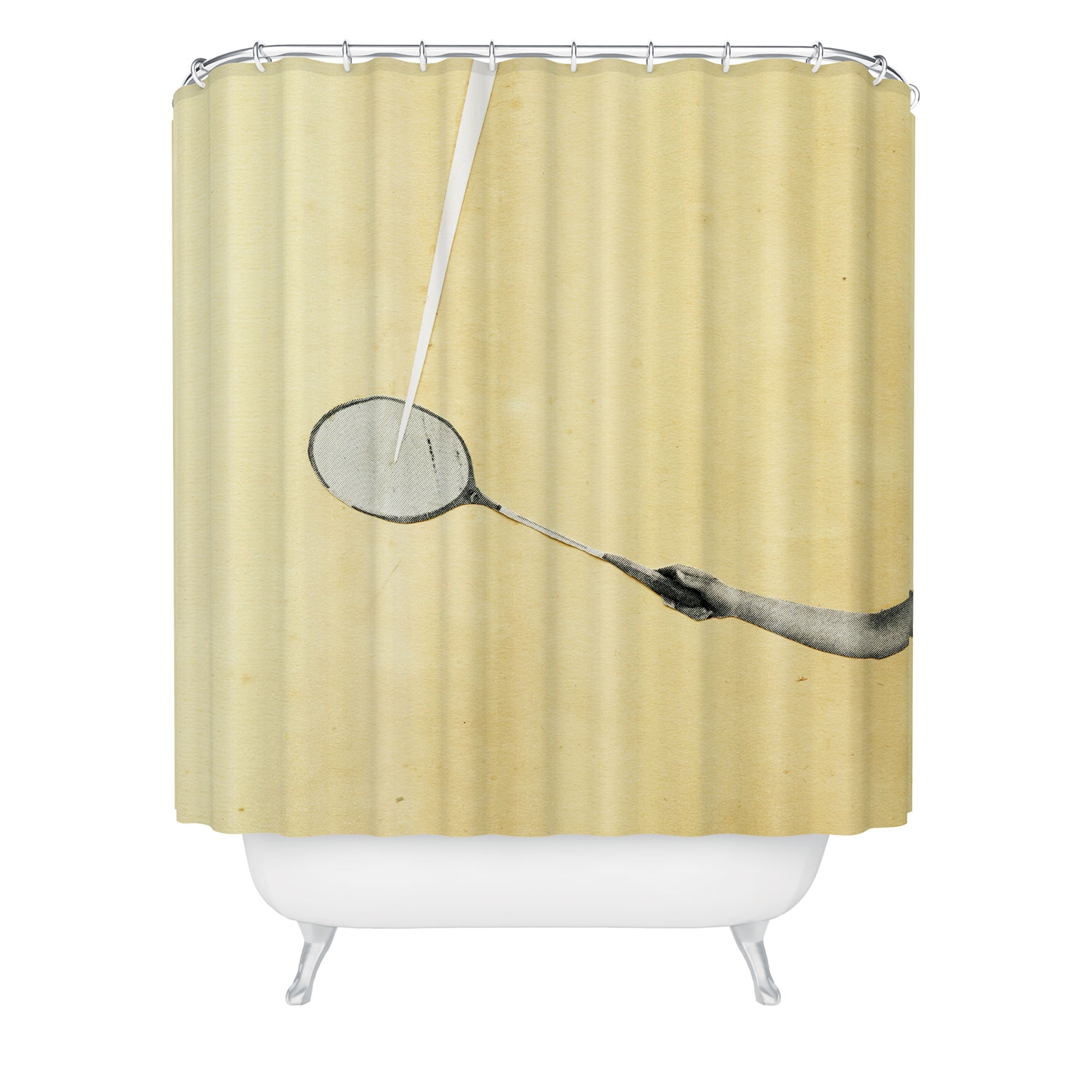 Tennis I by Cassia Beck - Shower Curtain Standard 71" x 74" with Liner - Image 0