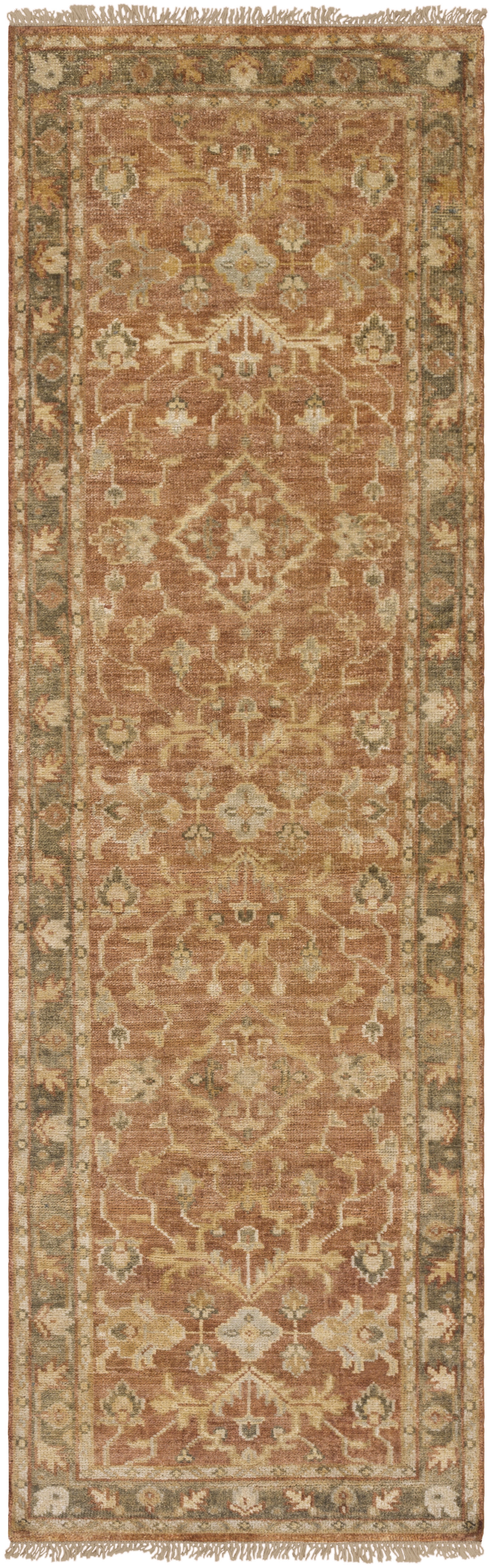 Hillcrest Brown Indoor 3' x 12' Handmade Rug - Image 0