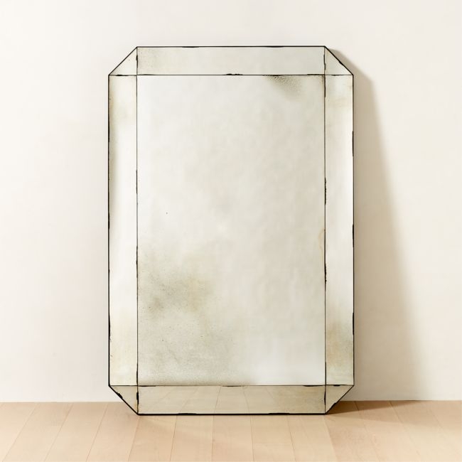 Sureau Antiqued Black Full-Length Floor Mirror 48''x72'' - Image 0