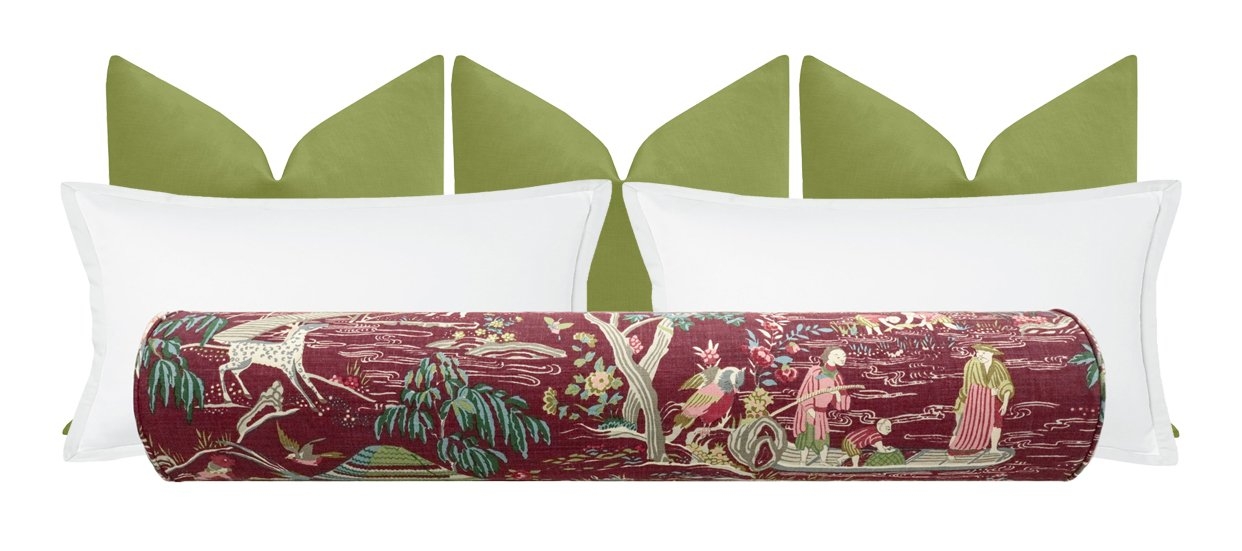 THE BOLSTER :: YANGTZE RIVER // AUBERGINE | SCHUMACHER - TWIN // 9" X 24" - Image 4