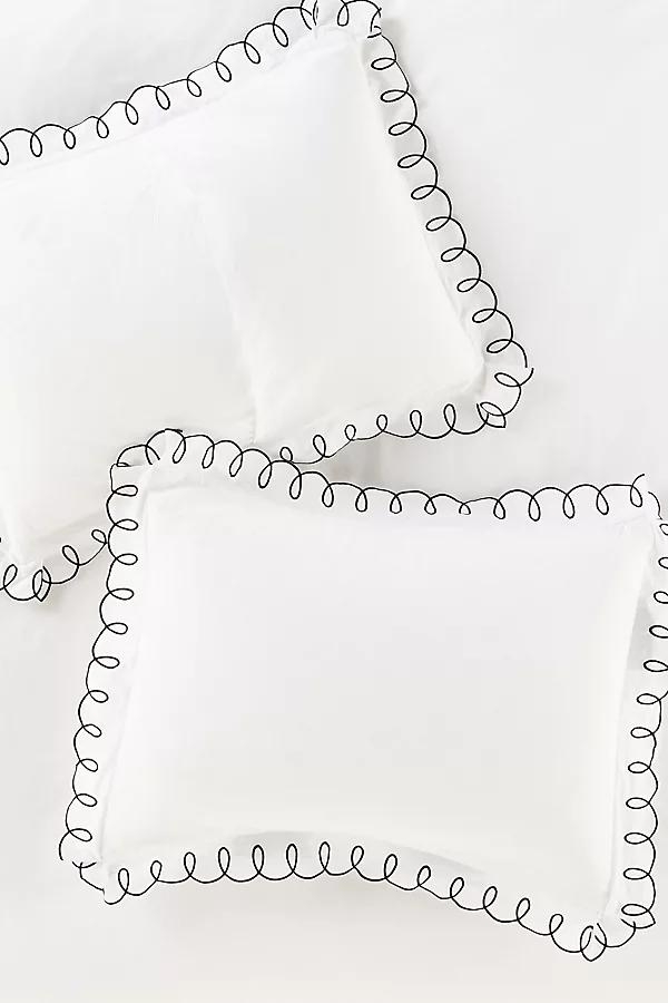 Organic Cotton Looped Embroidered Shams, Set of 2 - Image 0