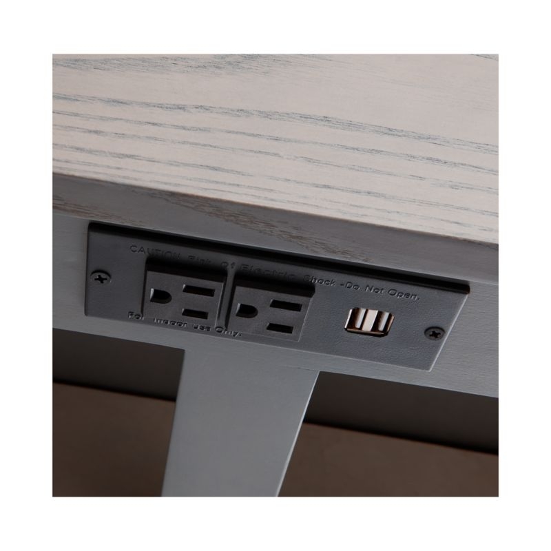 Tate Stone 60" Desk with Power Outlet - Image 3