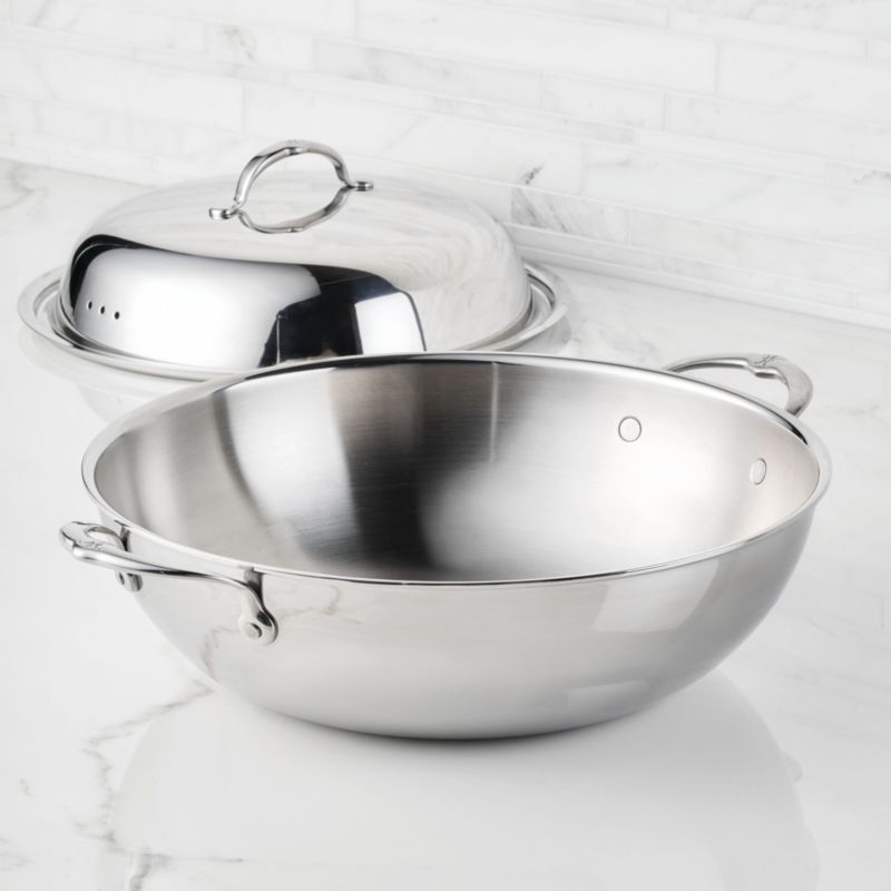 Hestan Probond Luxe 14" Stainless Steel Wok with Lid - Image 7