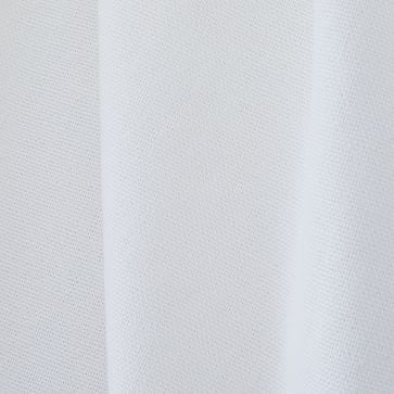 Linen Cotton Pole Pocket Curtain + Blackout Panel, White, 48"x96" - Image 1