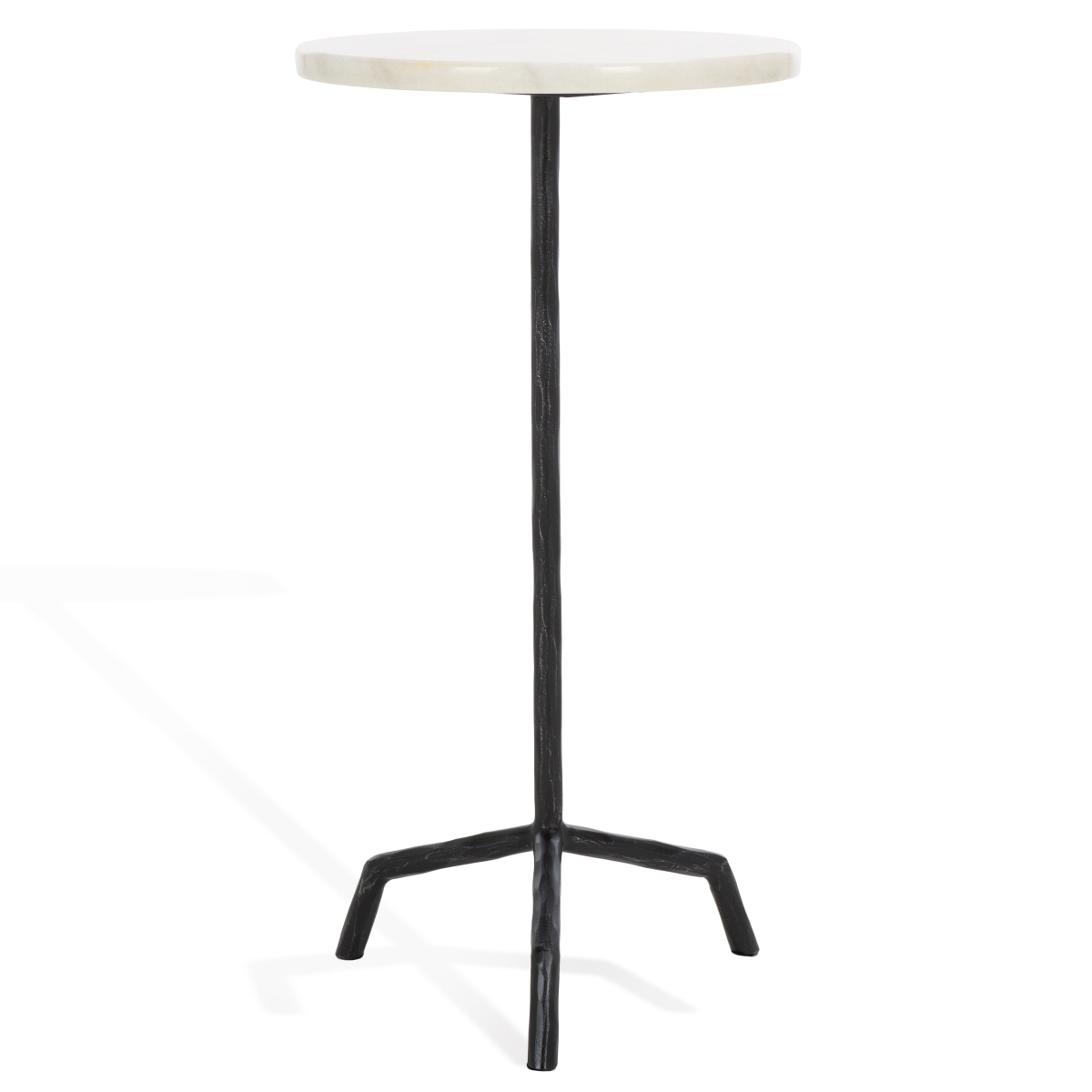 Fabrianna Marble Top Drink Table - Black / White - Safavieh - Image 0