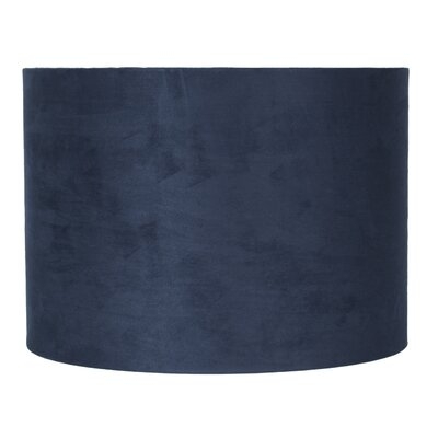 Classic Faux Leather Drum Lamp Shade ( Spider ) in Navy Blue - Image 0
