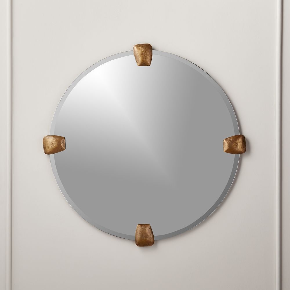 Depp Brass Tab Round Mirror 32" - Image 0