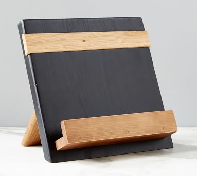 Handcrafted Reclaimed Wood Tablet/Cookbook Holder, White - Image 1