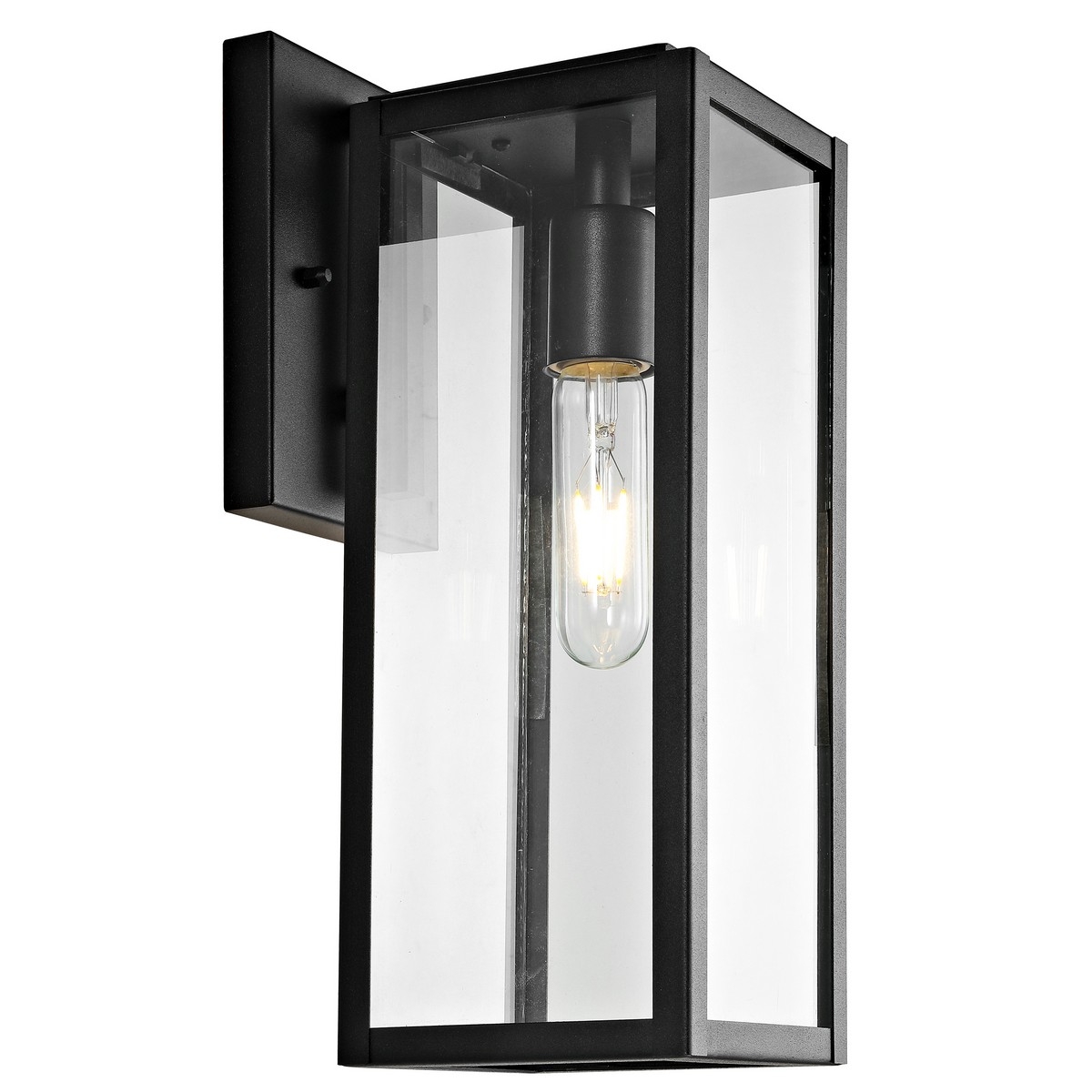 Norsan Outdoor Wall Lantern - Clear/Black - Image 3