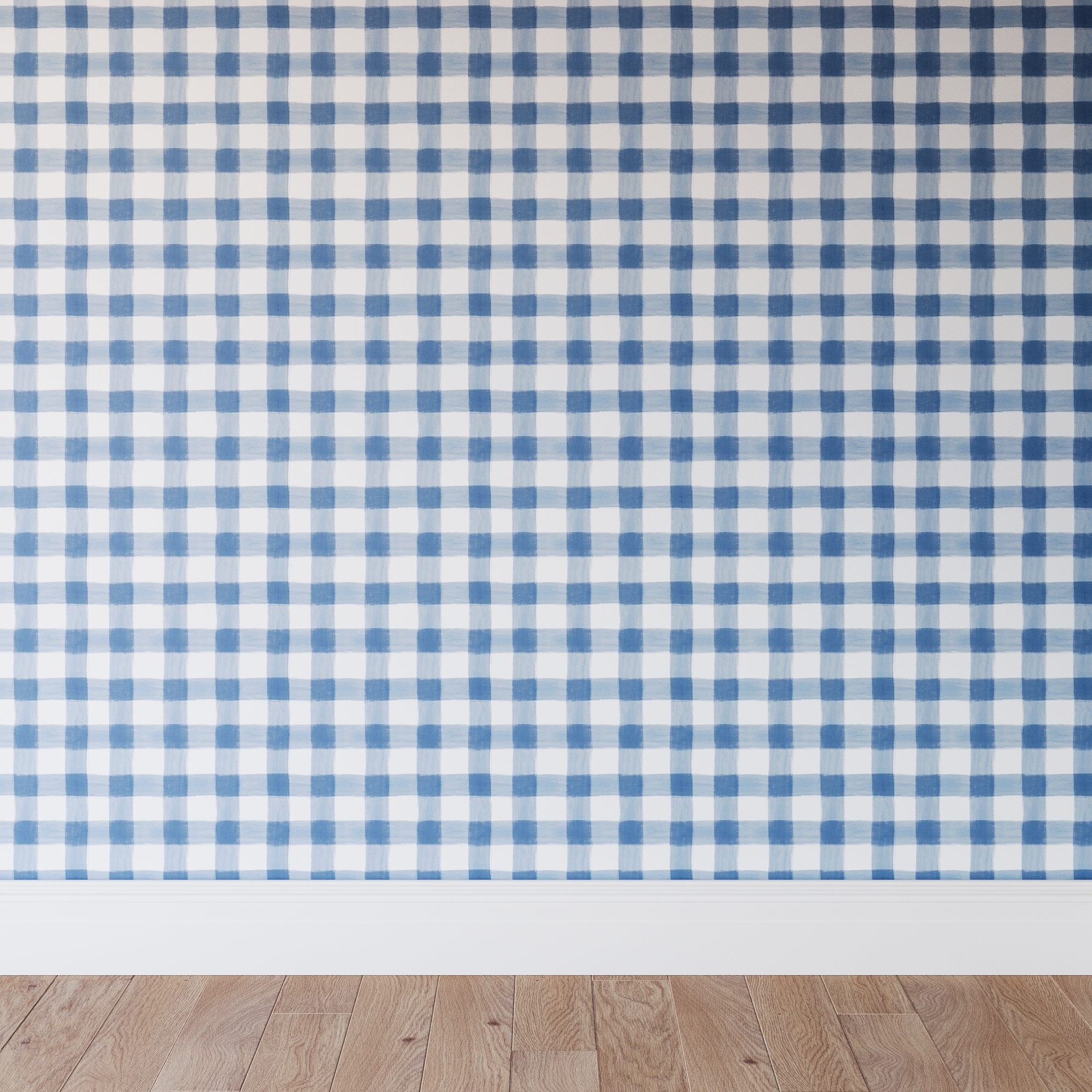 Peel and Stick Wallpaper Roll, Chambray Painted Check - Image 0
