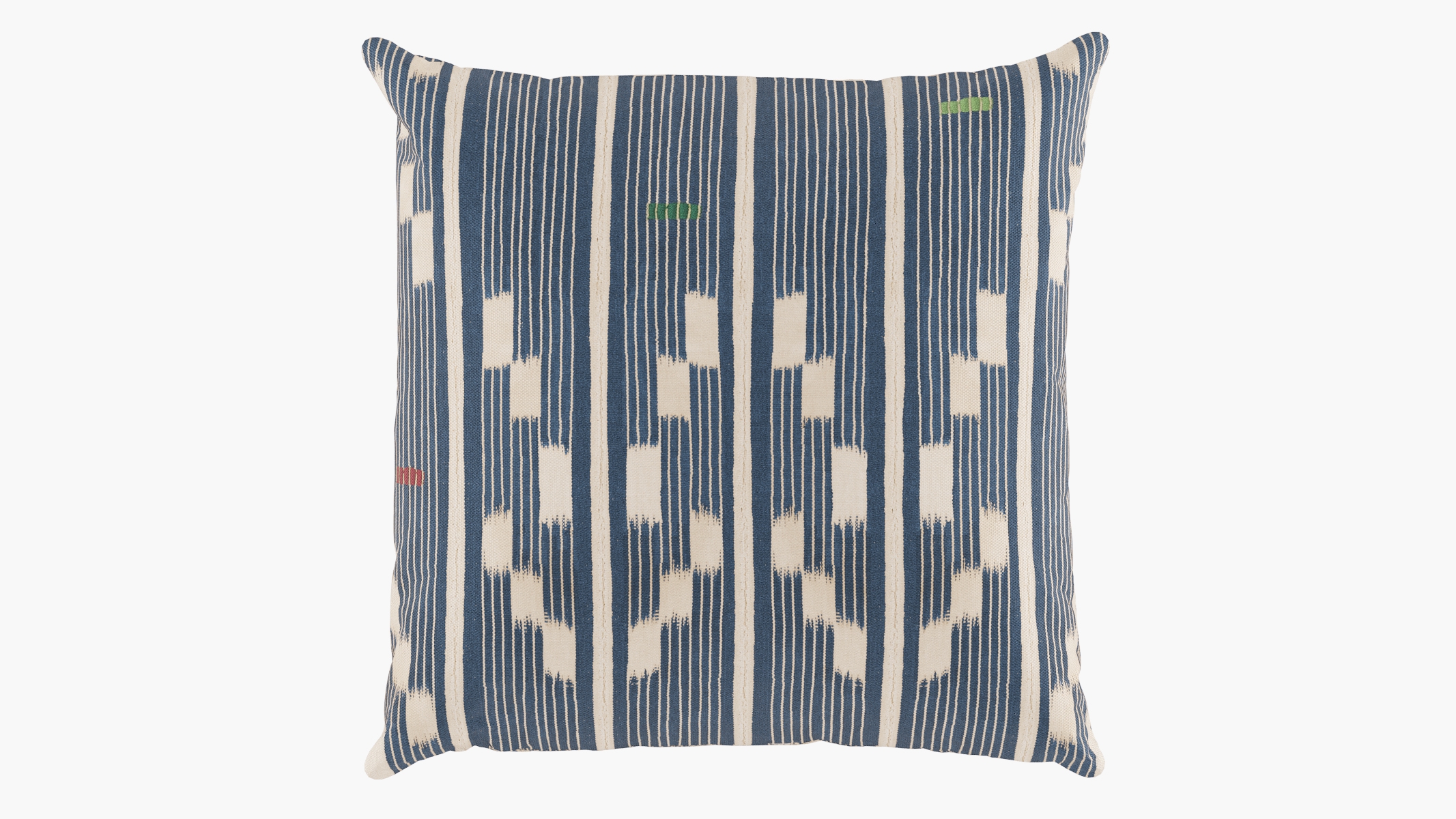 Outdoor Throw Pillow, Linea Ikat, 20" x 20" - Image 0