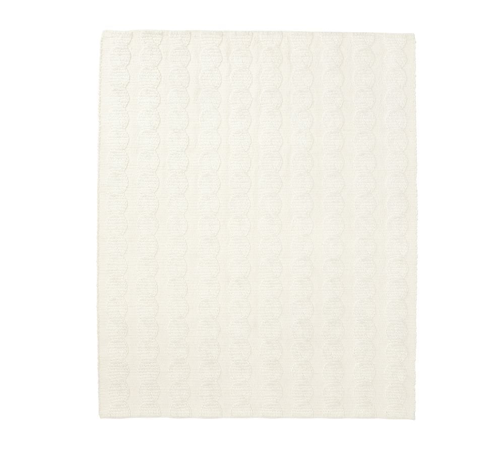 Colossal Knit Sweater Rug, 8 x 10', Ivory - Image 0