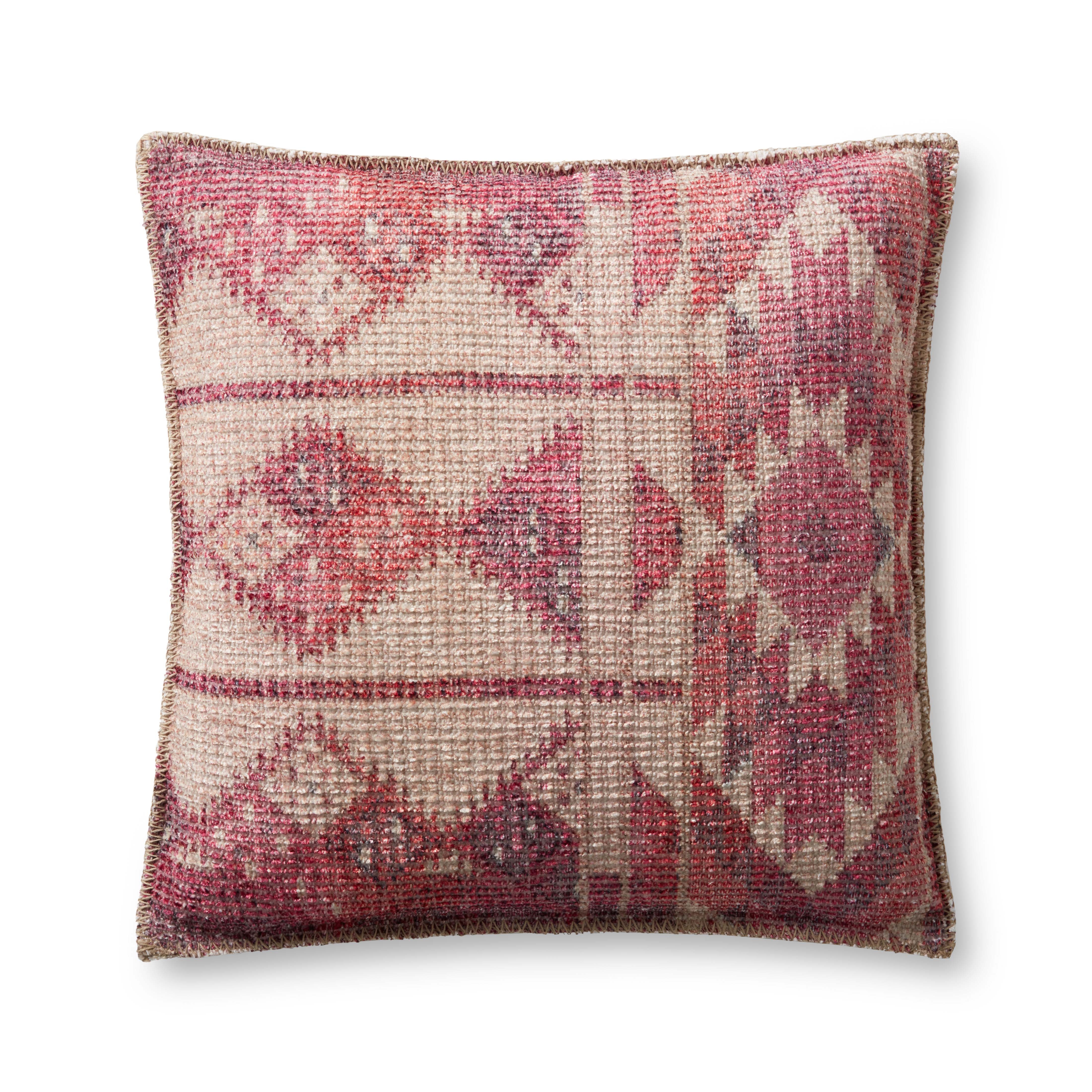 PILLOWS P0962 PINK / MULTI 22" x 22" Cover w/Poly - Image 0