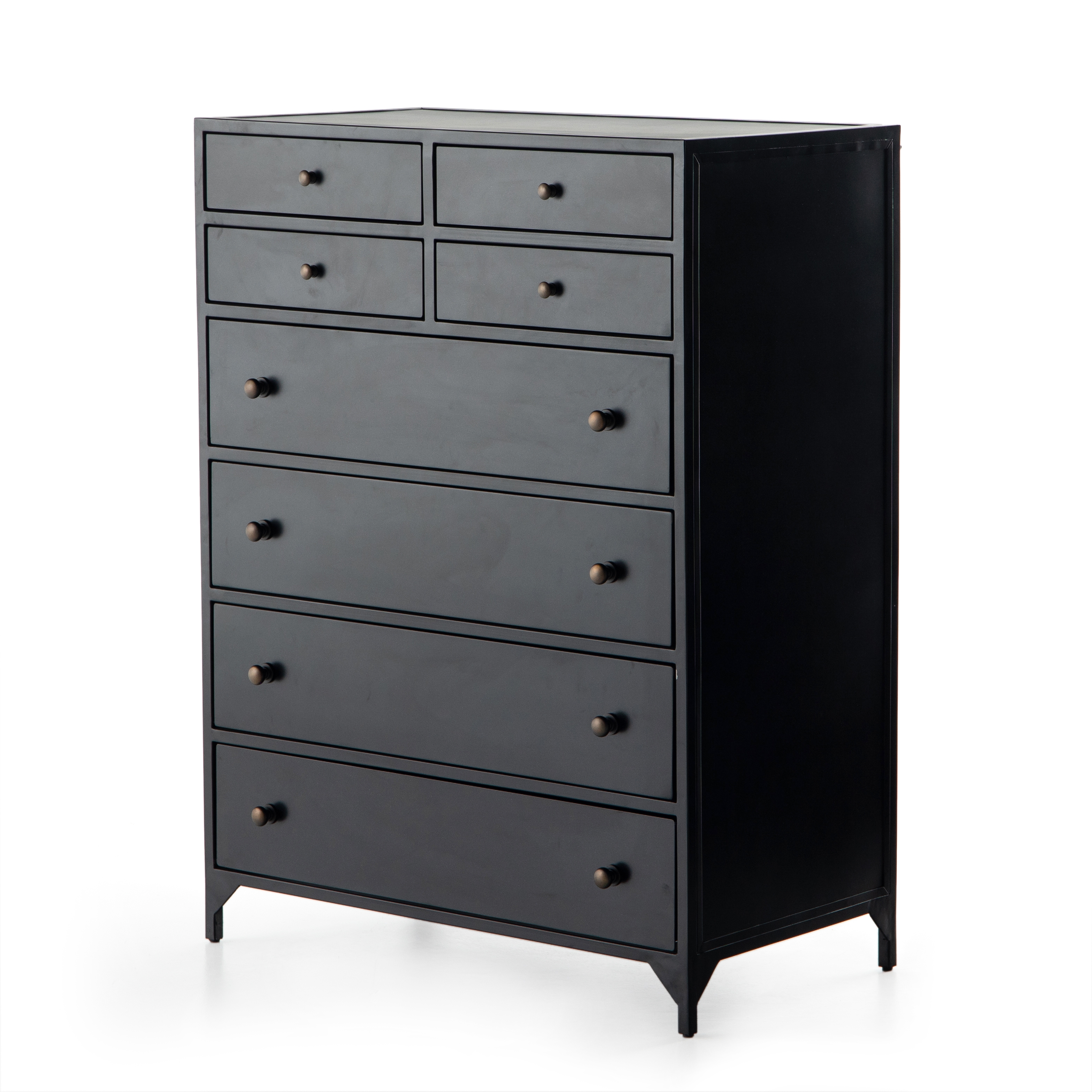 Belmont 8 Drawer Tall Dresser-Black - Image 1