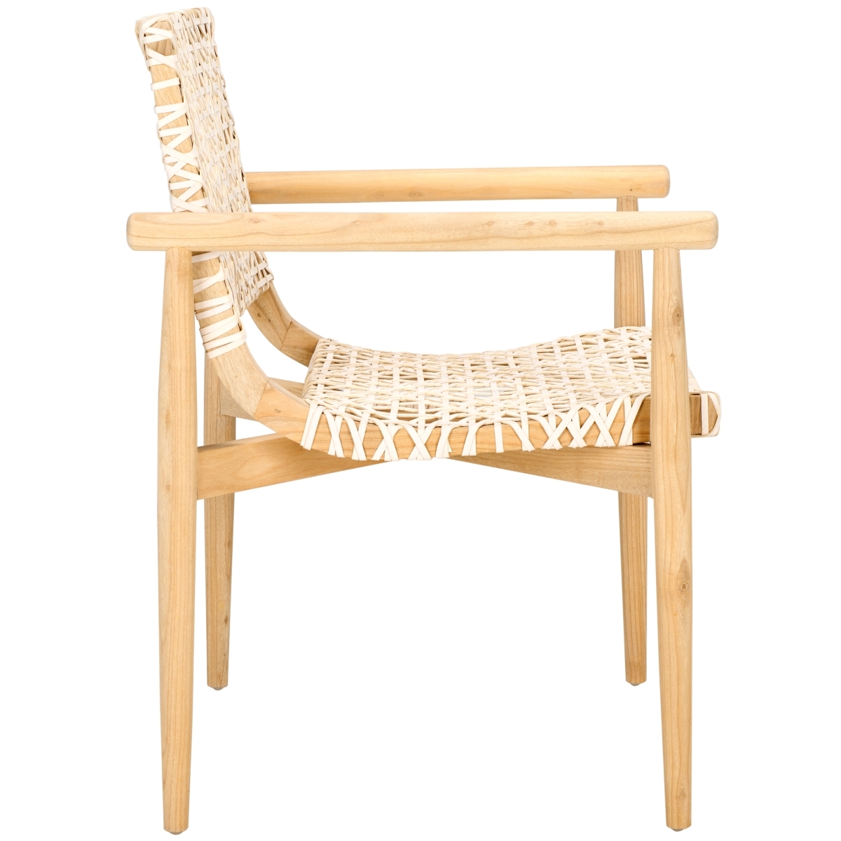 Sianna Accent Chair - White / Natural - Safavieh - Image 7