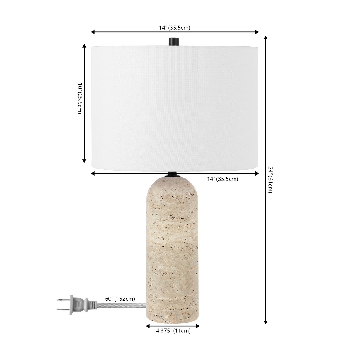 Jolene 24 Inch Table Lamp - Ivory - Image 4
