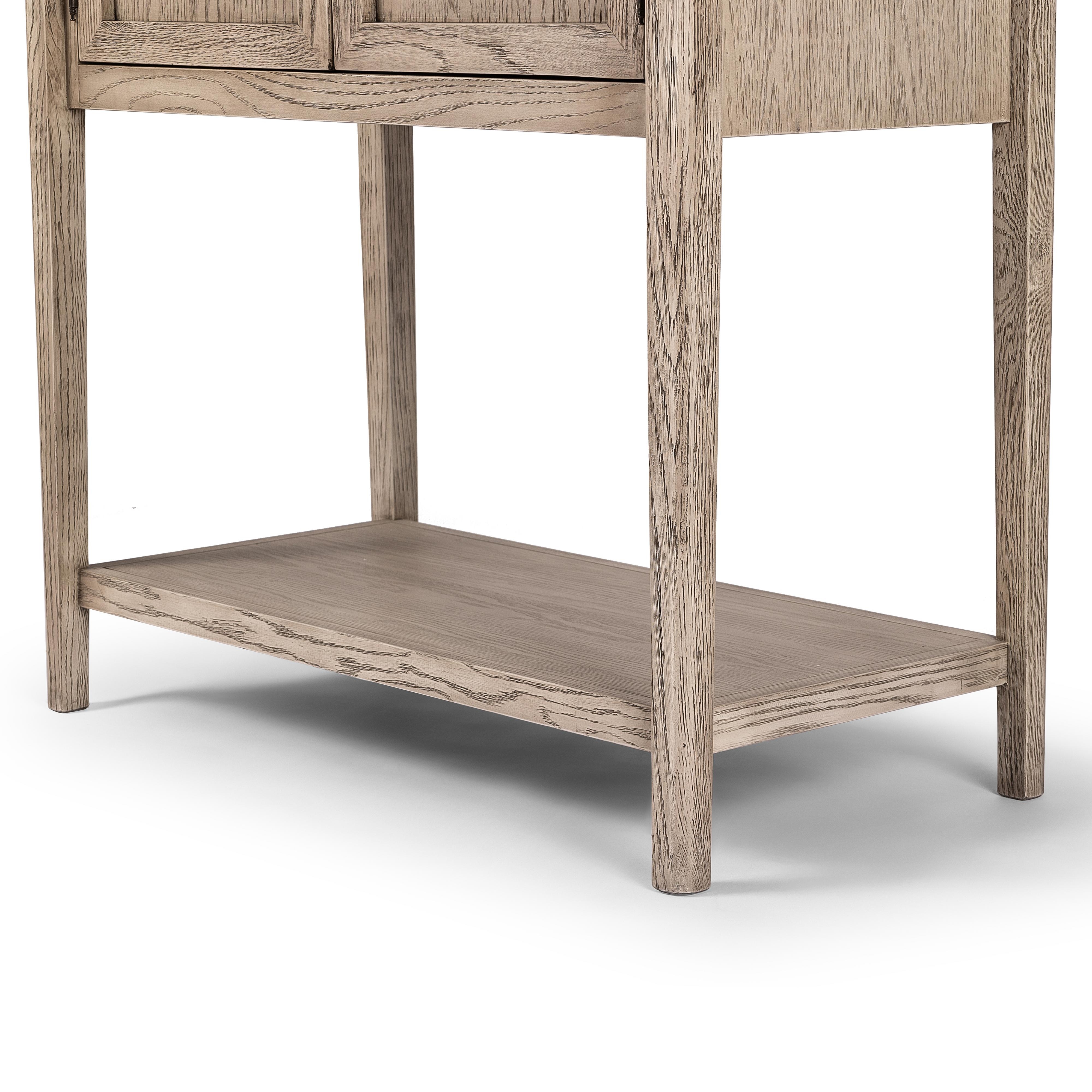 Tolle Bar Cabinet - Rustic White Solid - Image 9