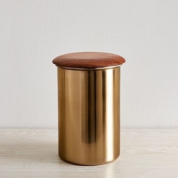 Reid Kitchen Canister, Medium, Metal/Brass, Each - Image 0
