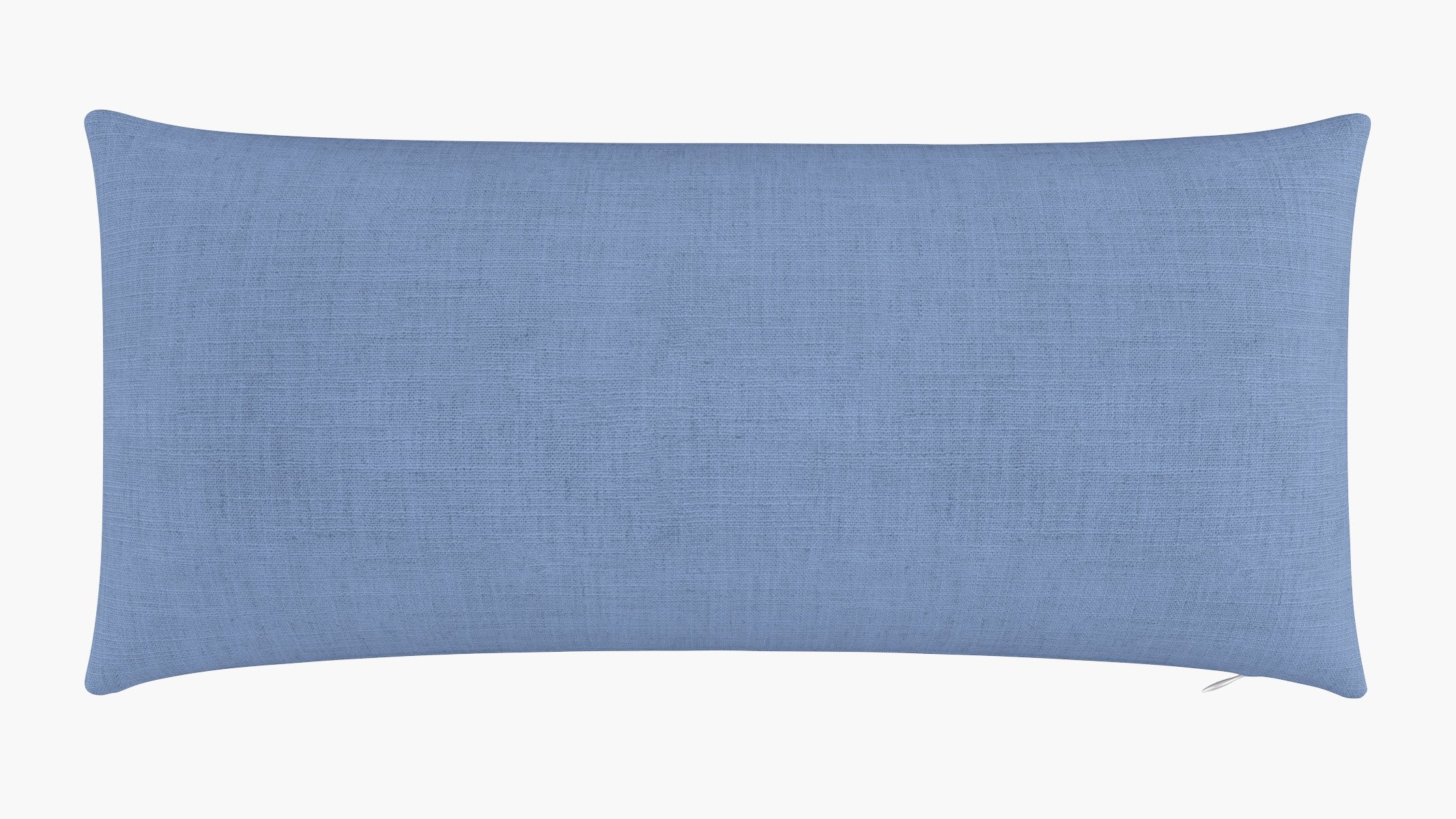 Throw Pillow 14" x 30", French Blue Linen, 14" x 30" - Image 0
