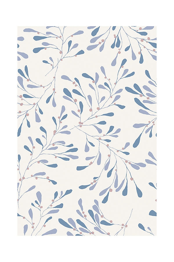 Pomegranate Wallpaper By Susan Hable for Soicher Marin in Blue - Image 0