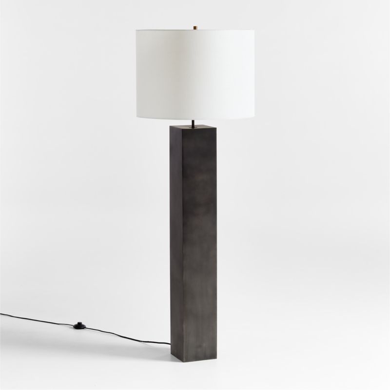 Folie Black Square Floor Lamp with Drum Shade - Image 3