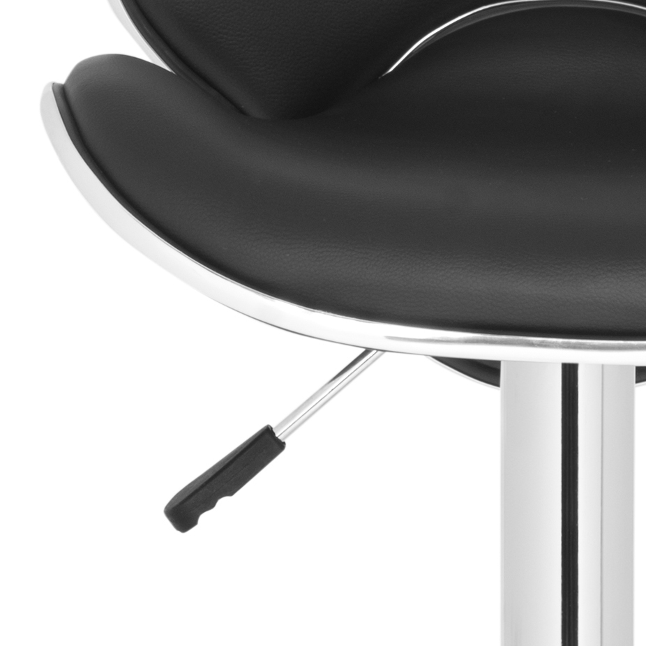 Shambi Swivel Bar Stool - Black - Safavieh - Image 0