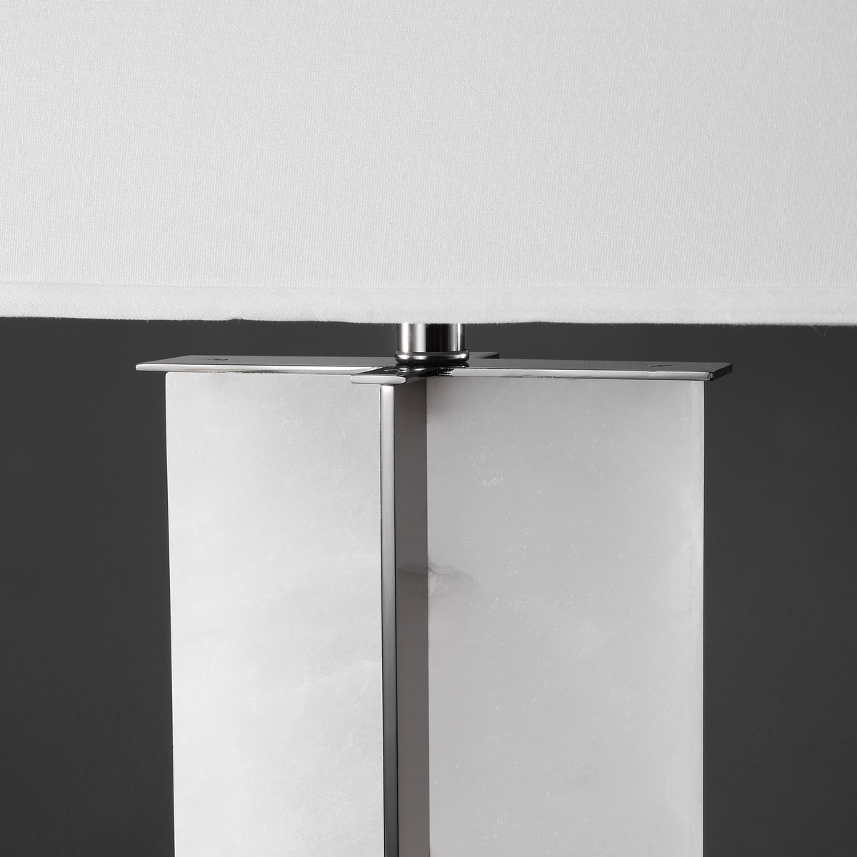 Natalee Marble Table Lamp - Black / White - Safavieh - Image 3