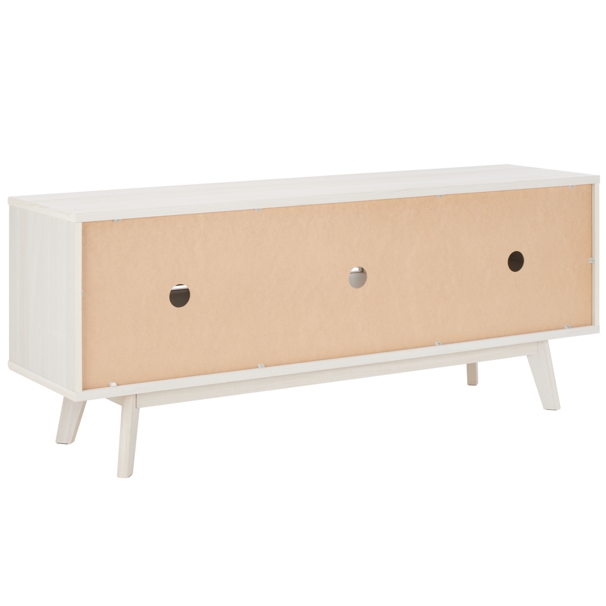 Alatar 3 Drawer 1 Shelf Media Stand - Bleached White - Safavieh - Image 8