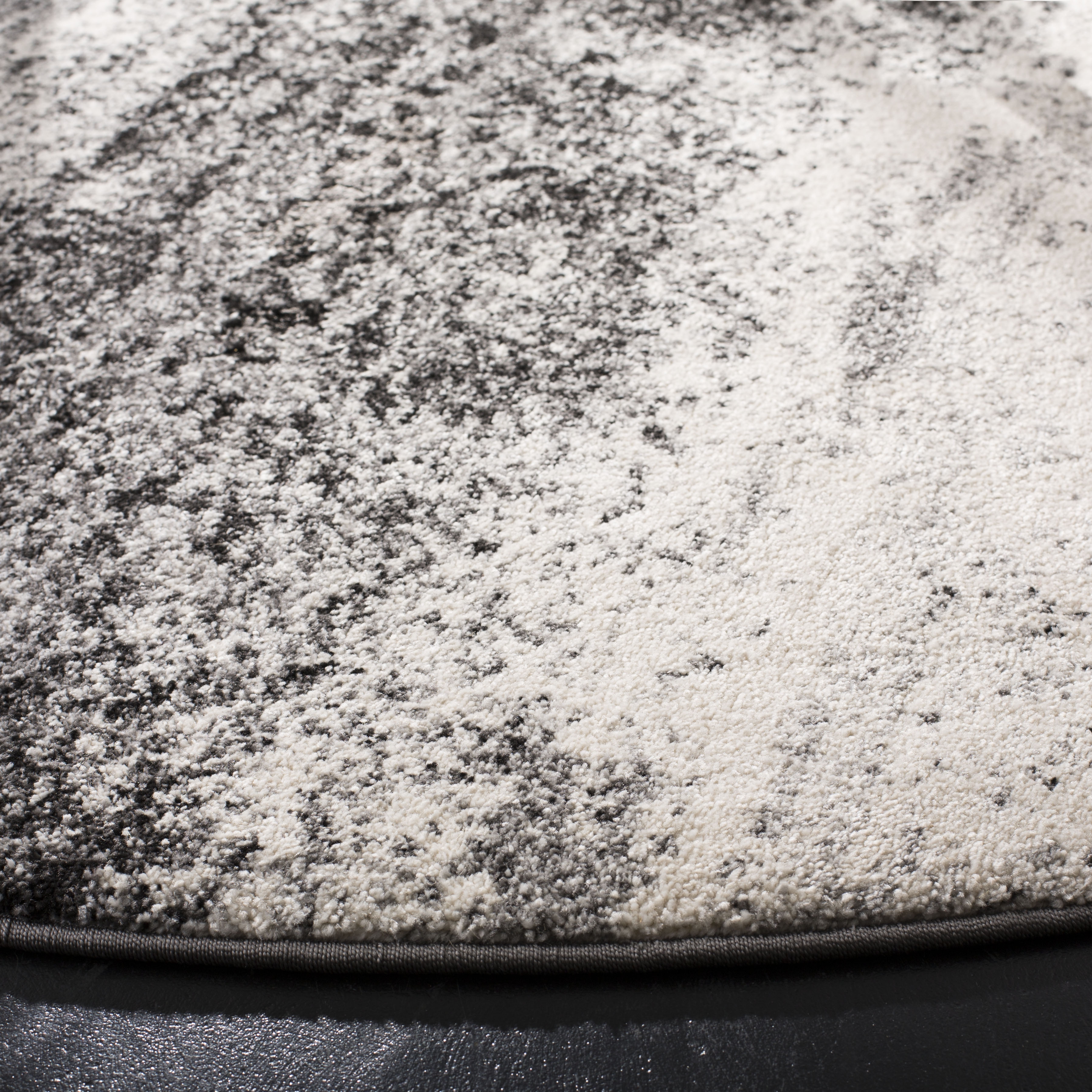 Arlo Home Woven Area Rug, SPR122H, Charcoal/Light Grey,  6' 7" X 6' 7" Round - Image 2