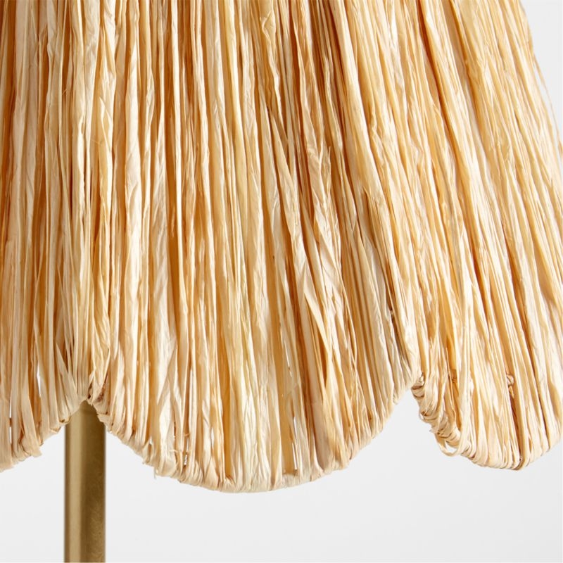 Greta Scalloped Raffia Floor Lamp - Image 3