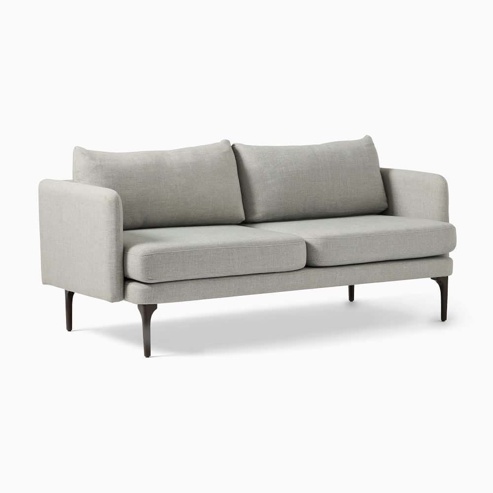 Auburn 70" Sofa, Twill, Silver, Dark Mineral - Image 0