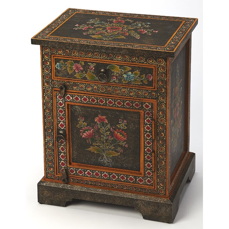  Butler Bihar Hand Painted Accent Cabinet - Image 0