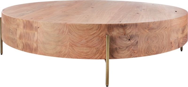 Proctor Low Round Wood Coffee Table - Image 3