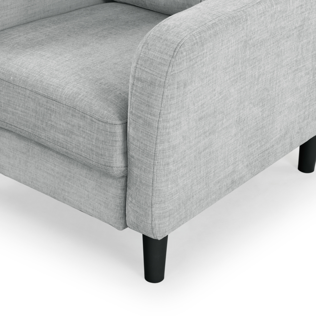 Nathaniel Tufted Back Accent Chair - Light Grey - Image 1