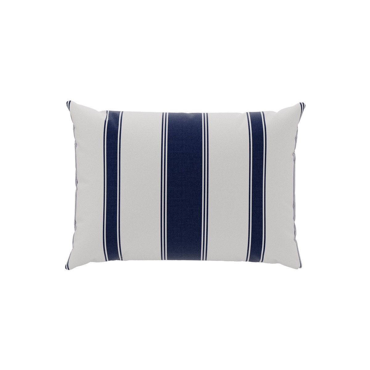 Outdoor Lumbar Pillow | Navy Clarence Stripe - Image 0