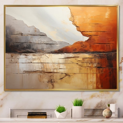 Grey Orange Grey And Orange Geological Wonders On Canvas Print - Image 0