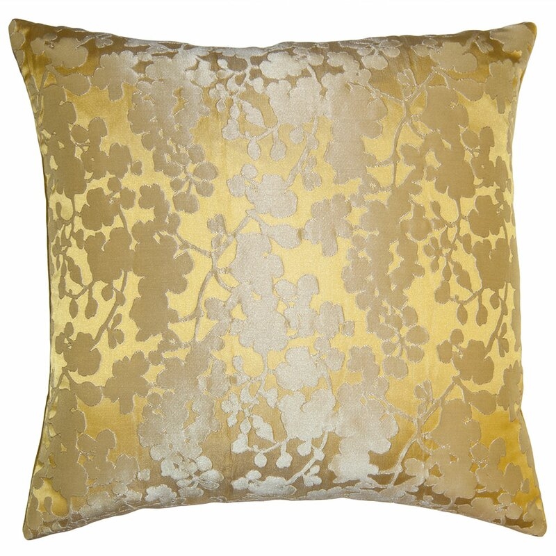 Square Feathers Spring Throw Pillow Size: 24" H x 24" W x 6" D - Image 0
