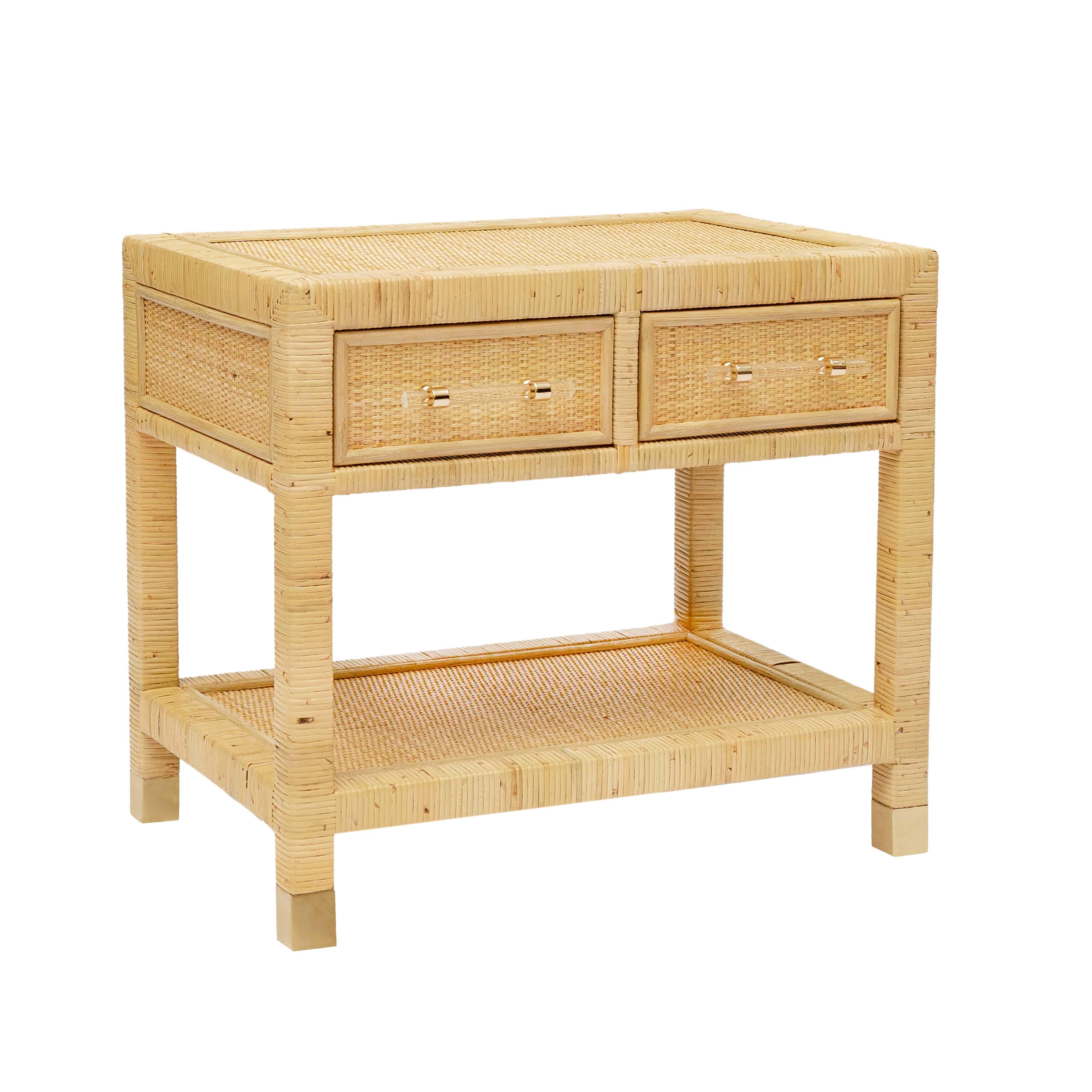 Amara Natural Rattan Nightstand - Image 0