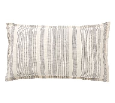 Hawthorn Stripe Cotton Sham, King, Charcoal - Image 0