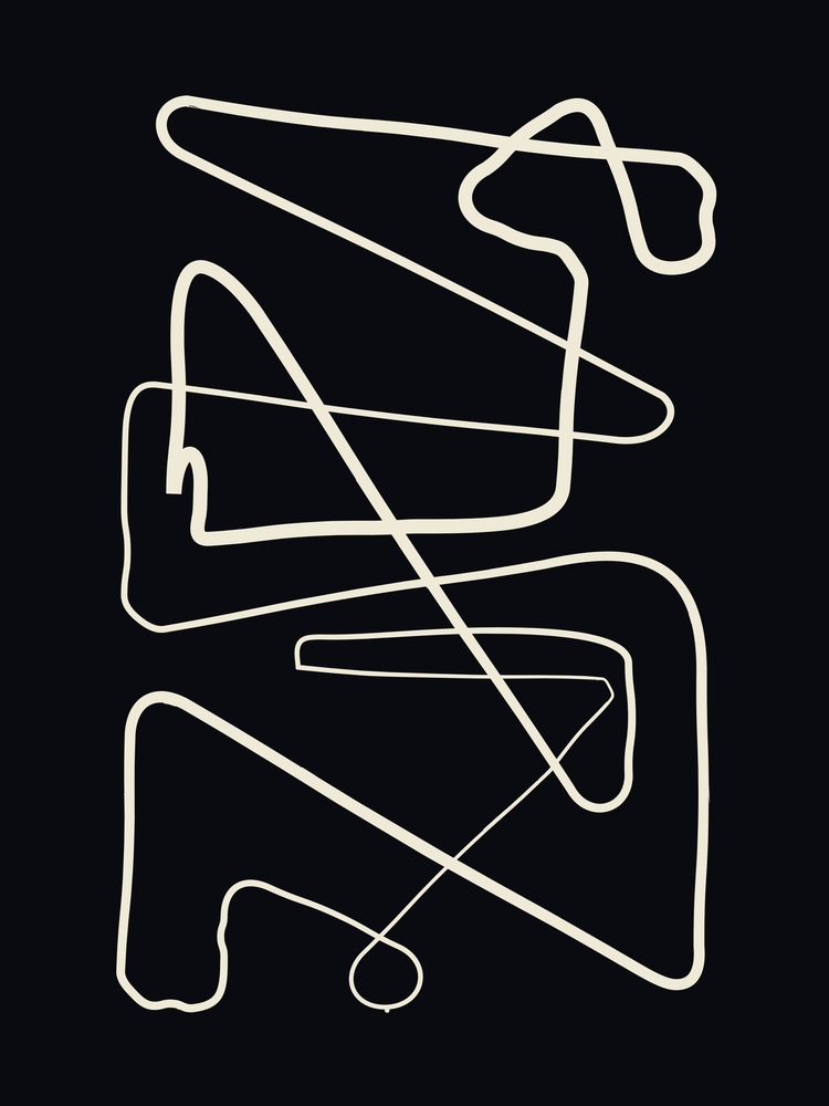 Movements Black Art Print by Grace - X-Small - Image 1