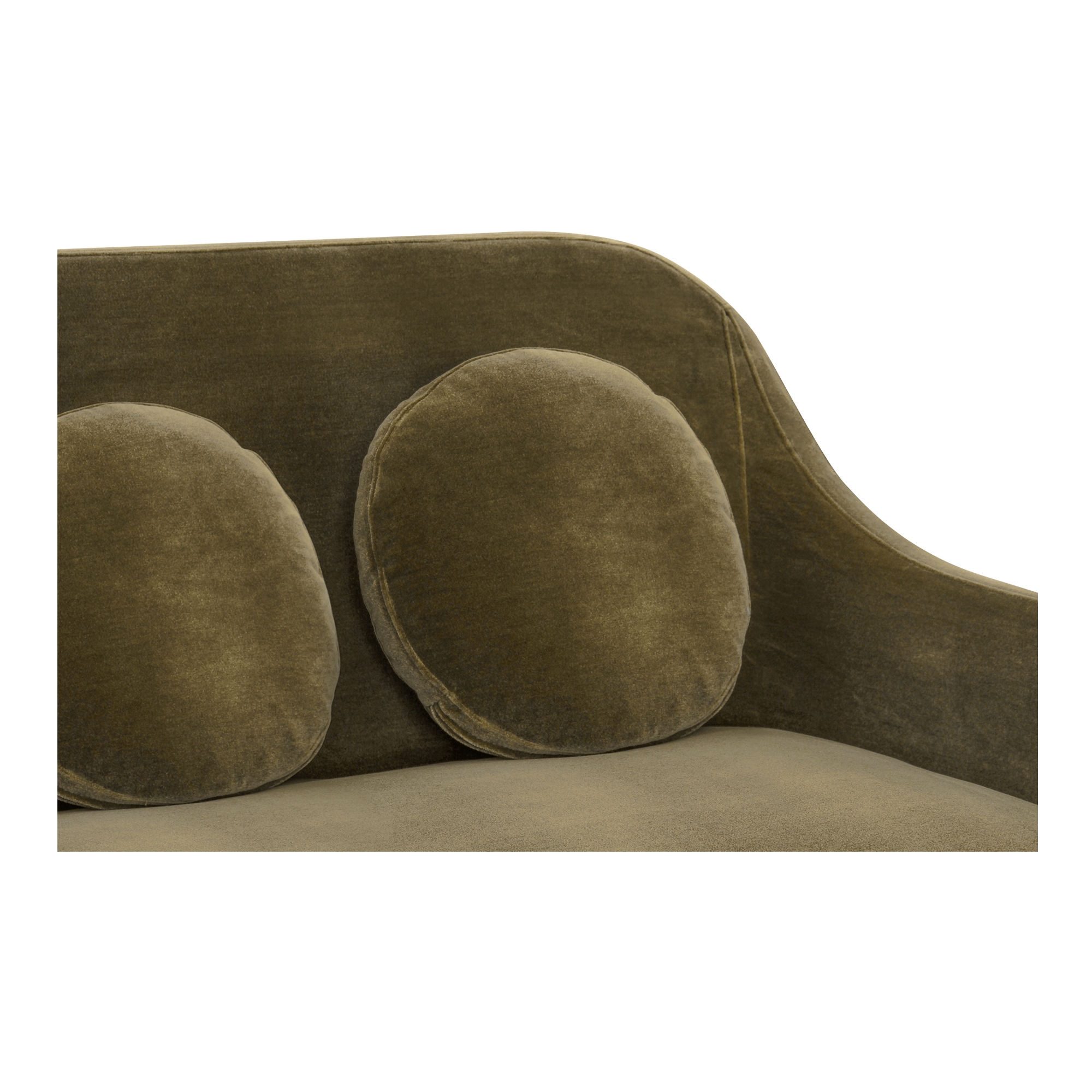 Rialto Sofa Dark Green Faux Mohair - Image 5