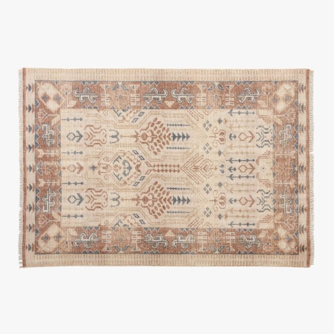 Cala Hand-Knotted Warm White New Zealand Wool Area Rug 6'x9' - Image 0