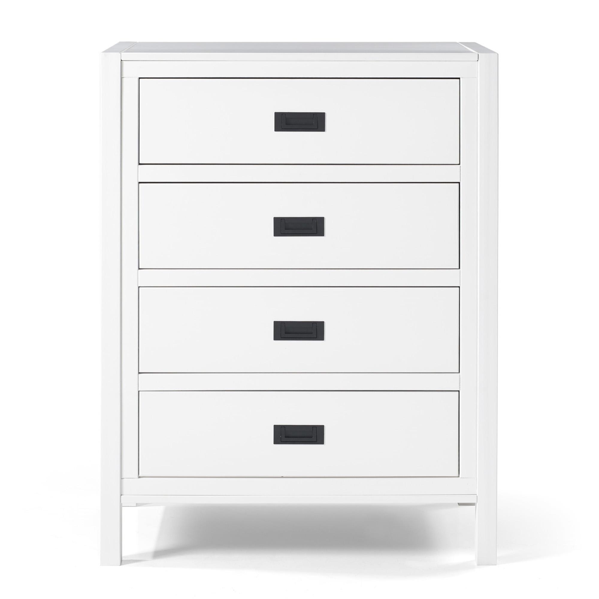 Lydia 40" Classic Solid Wood 4 Drawer Chest - White - Image 1