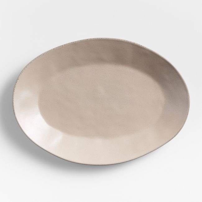 Marin Sand Small Oval Stoneware Platter - Image 0