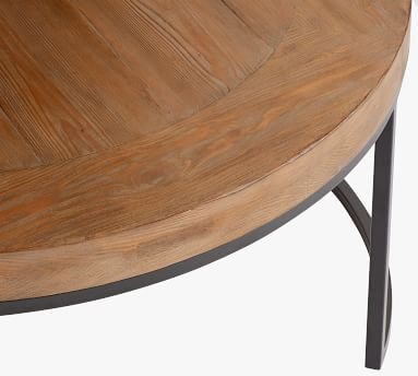 Malcolm Round Nesting Coffee Table, Glazed Pine, 40" - Image 1