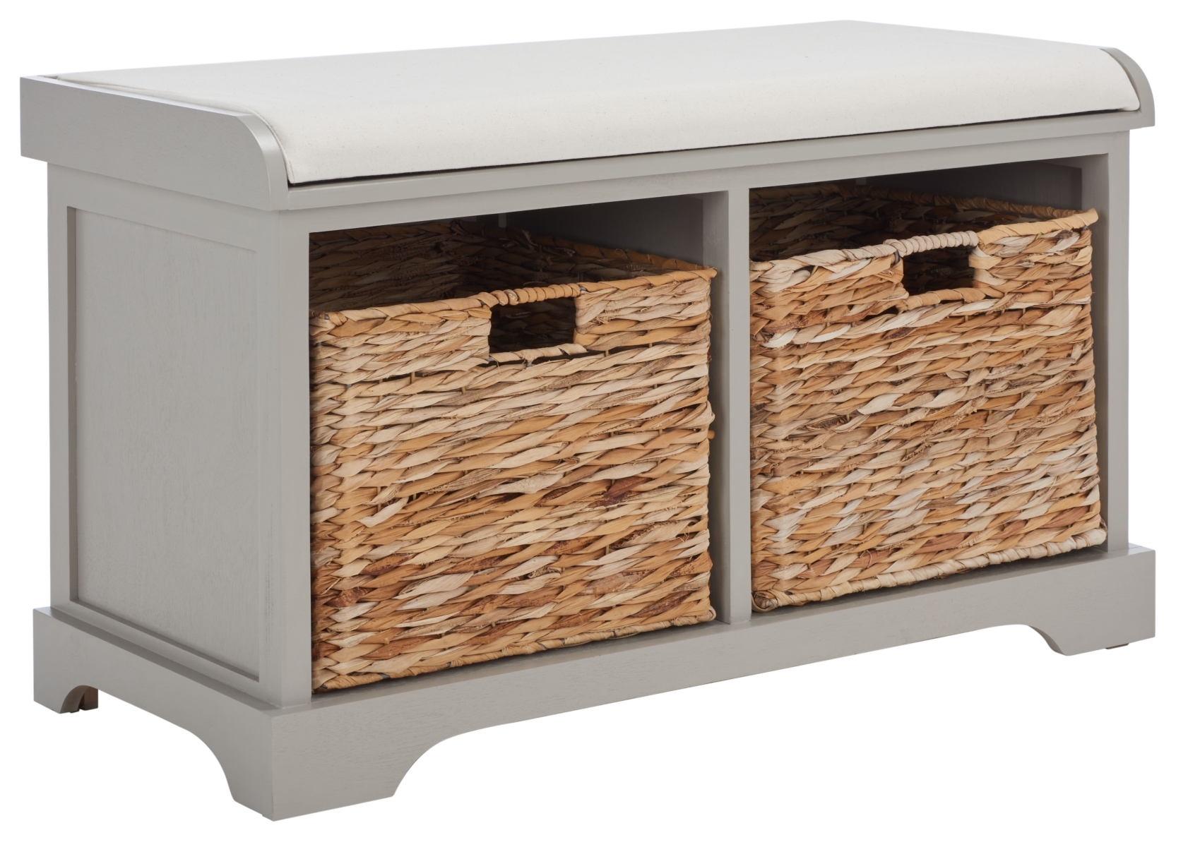 Freddy Storage Bench - Vintage Grey - Safavieh - Image 4